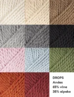 Vzorkovník barev příze Andes DROPS, paleta barev