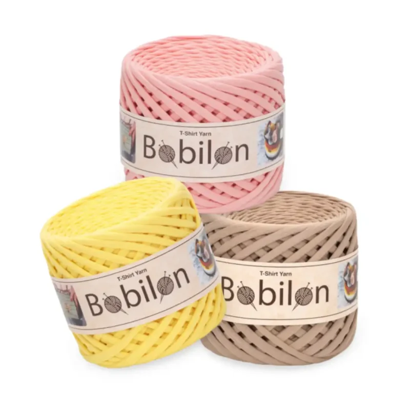 Bobilon medium, šňůra a tričkovina pro háčkování