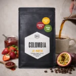 Výběrová káva na filtr Kolumbie La Maria z pražírny Traffic coffee z Olomouce, s jahodami, mladým vínem a mučenkou