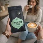 káva pistáciová zmrzlina na espresso z pražírny Traffic Coffee, cappuccino a espresso