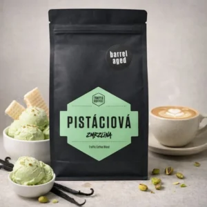 Výběrová káva z Olomouce pistáciová zmrzlina, speciální káva na espresso