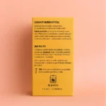 Krabička ledového ibiškového čaje ze zadní strany s instrukcemi k přípravě a složením