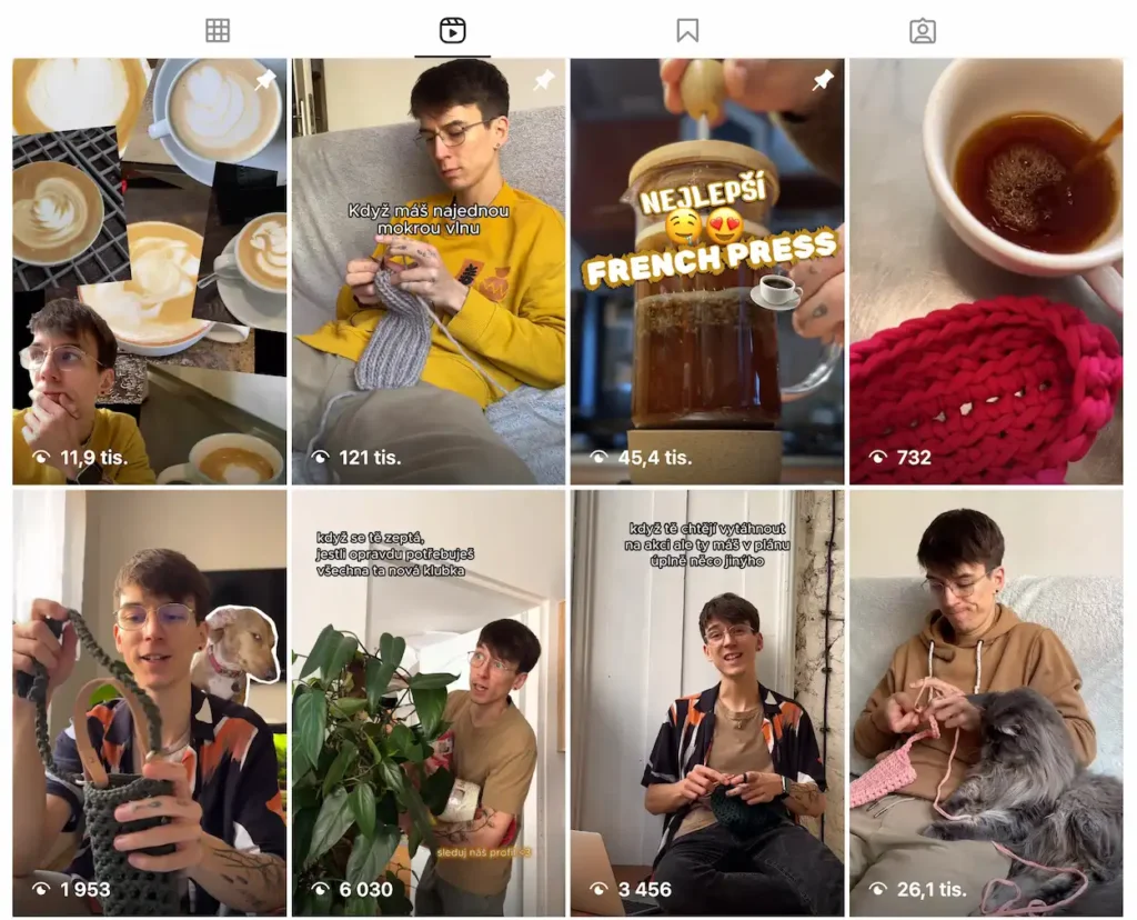 Instagramový profil Knitters Coffee